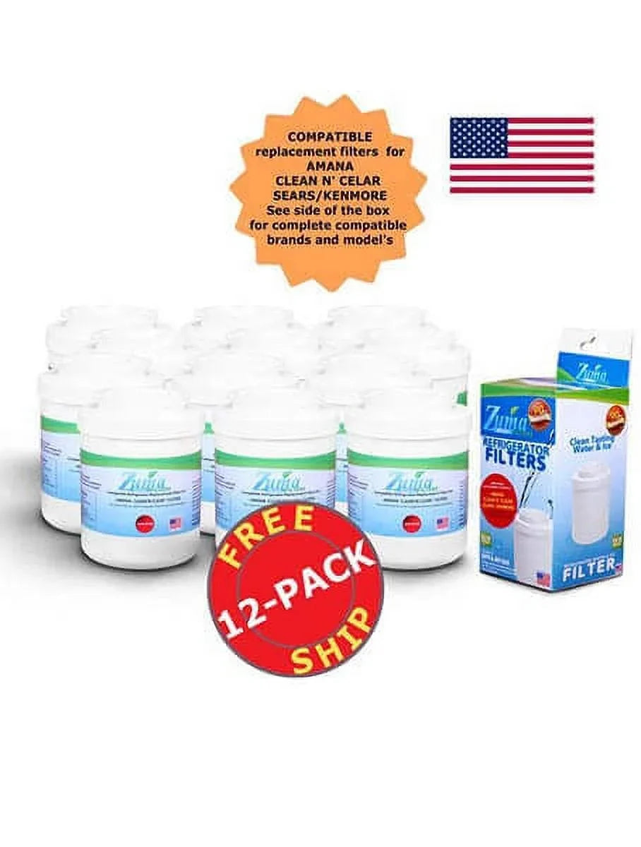ZUMA Brand , Water and Ice Filter , Model # OPFA-RF300 , Compatible with Amana® 12527303 - 12 Pack - Made in U.S.A.