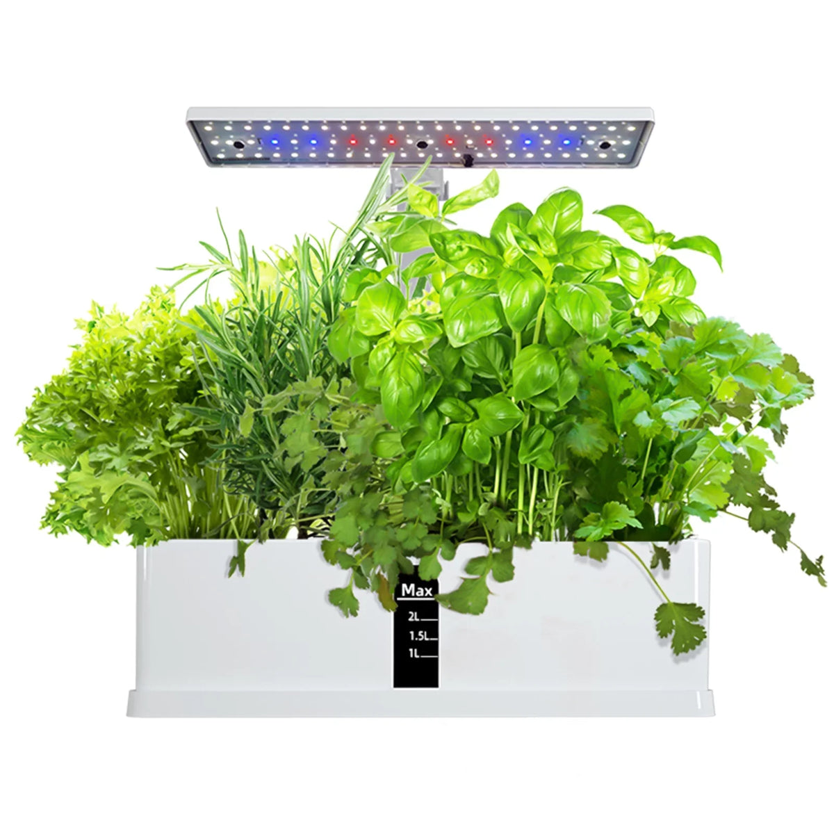 Smart Hydroponics Growing System Indoor Garden Kit 9 Pods Automatic Timing with Height Adjustable 15W LED Grow Lights 2L Water Tank Smart Water Pump for Home Office Kitchen