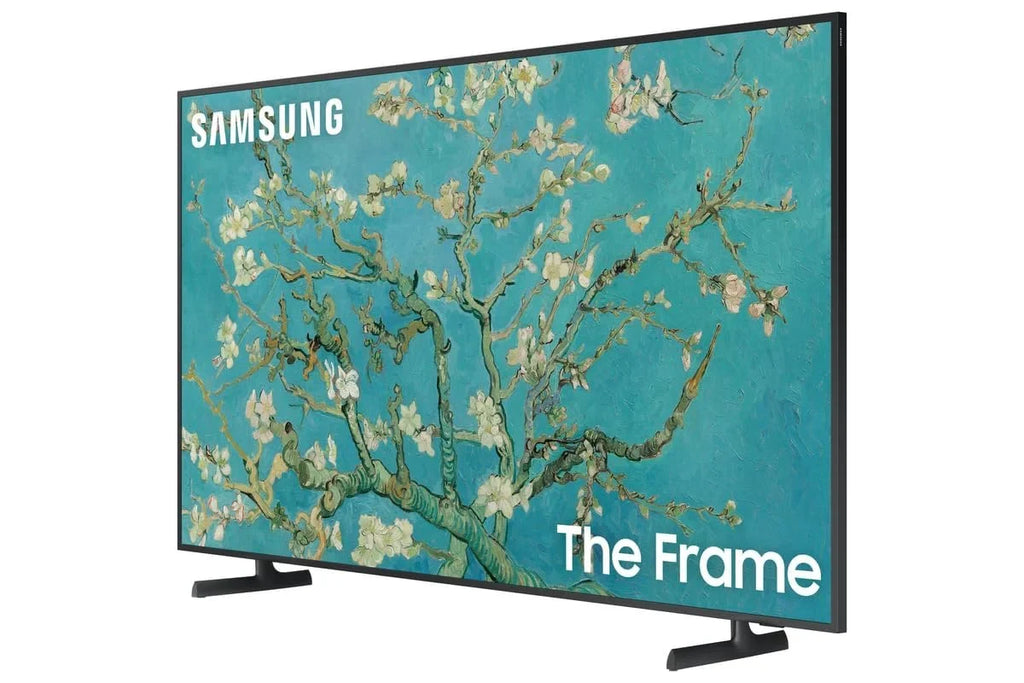 SAMSUNG Inch Class QLED 4K LS03B Series The Frame Quantum HDR Smart TV with a SAMSUNG 85” The Frame Customizable Bezel for TV, Modern White, VG-SCFA85WTBZA (2022)
