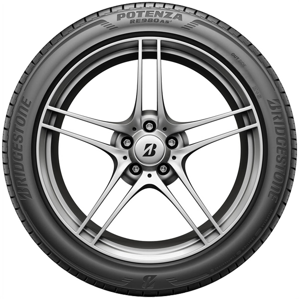 Bridgestone Potenza RE980AS+ 305/30R20 103W XL Tire Fits: 2020-22 Ford Mustang Shelby GT500
