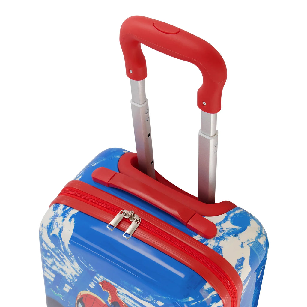Marvel Spider-Man 21 Unit Kids Rolling Luggage, Hardshell Carry On Suitcase with Wheels, Blue