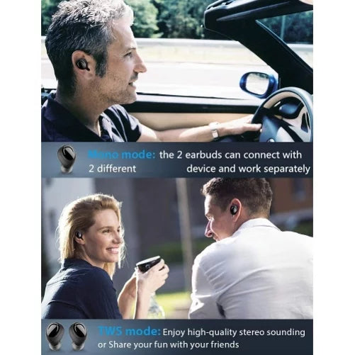 Wireless TWS Headphones for Samsung Galaxy A12 A32 A42 A52 A72 5G Phones - Earbuds Earphones True Wireless Stereo Headset Hands-free Mic V9Z Compatible With Galaxy A12 A32 A42 A52 A72 5G Models