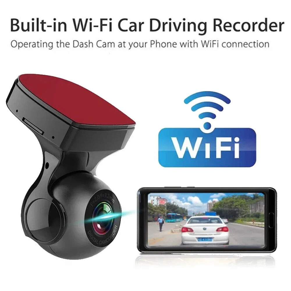 Dash Cam 170&deg; WiFi Cam Recorder - 1080P HD Car Camera
