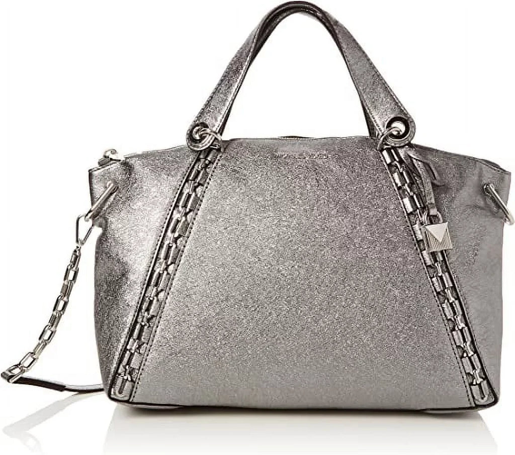 Michael Kors Womens Sadie Satchel Grey (Light Pewter)