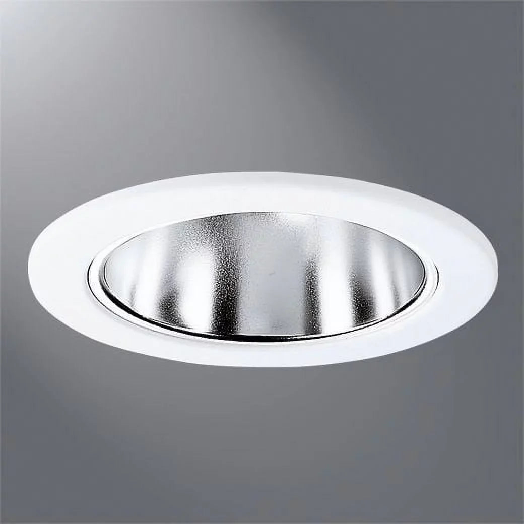 Halo 4003SC 4 Inch Recessed Lighting Specular Reflector with White Trim Ring-- Friction Clip Retention (pack of 6)