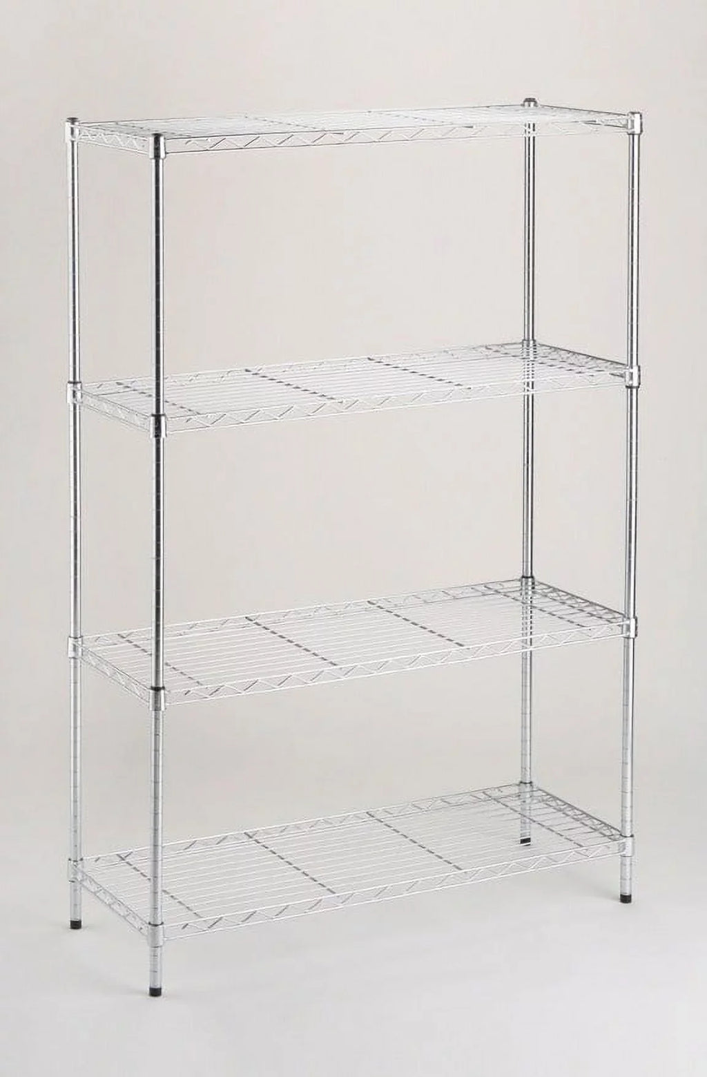 HSS 4 Tier Steel Wire Shelf Unit 14"Dx36"Wx54"H Chrome, Capacity 1000 lbs