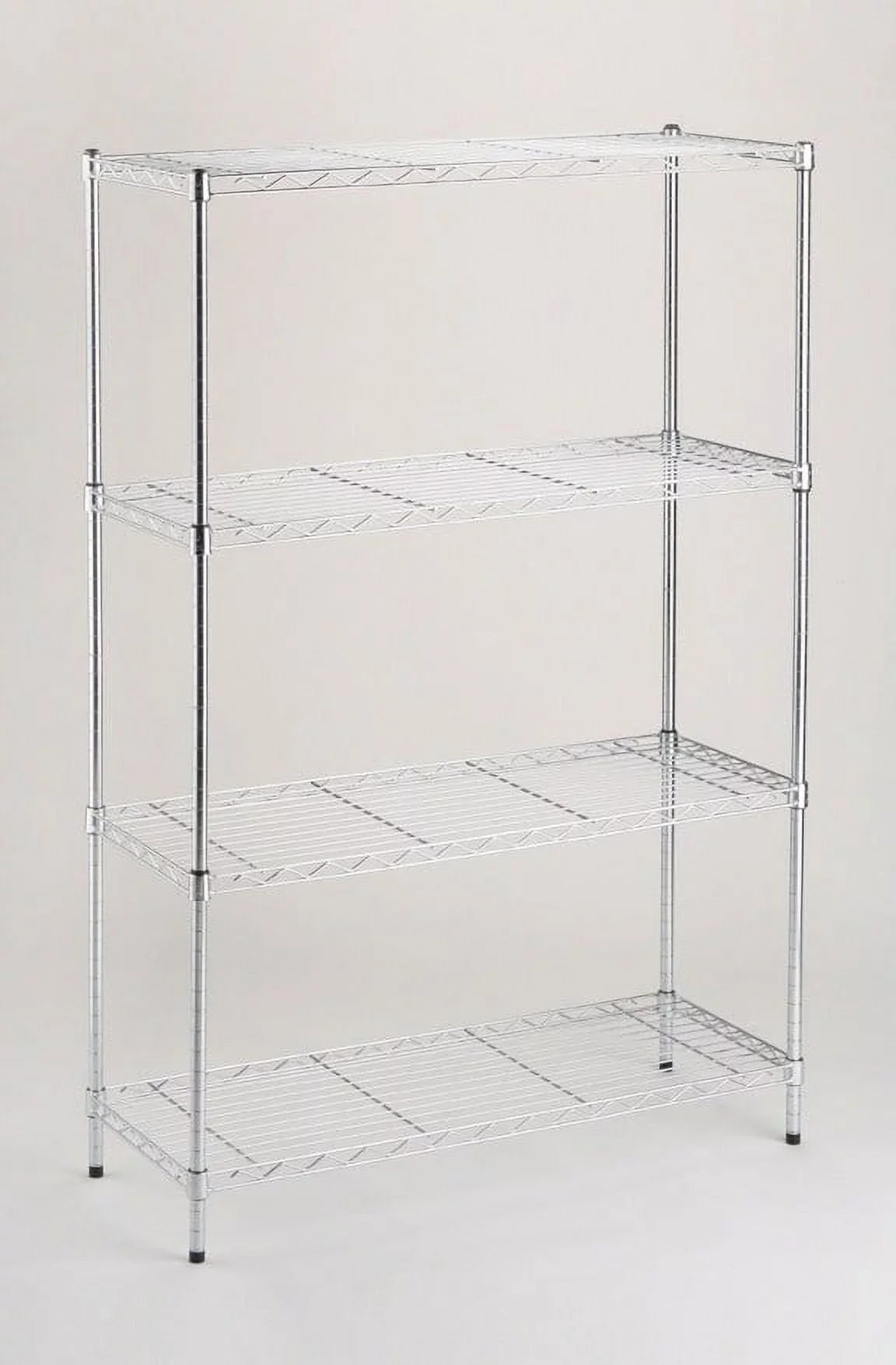 HSS 4 Tier Steel Wire Shelf Unit 14"Dx36"Wx54"H Chrome, Capacity 1000 lbs