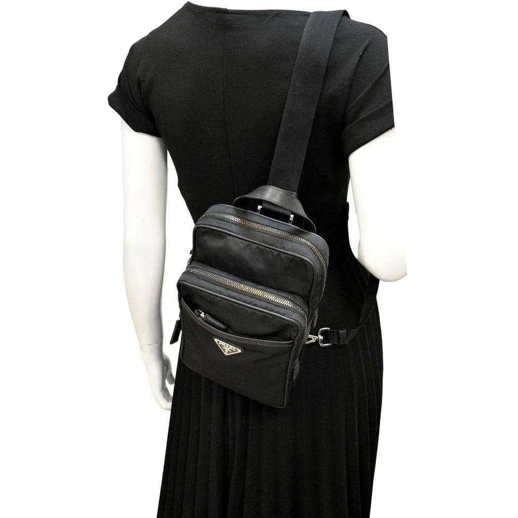 Pre-owned PRADA 2vz026 Nylon Backpack Bag Midnight