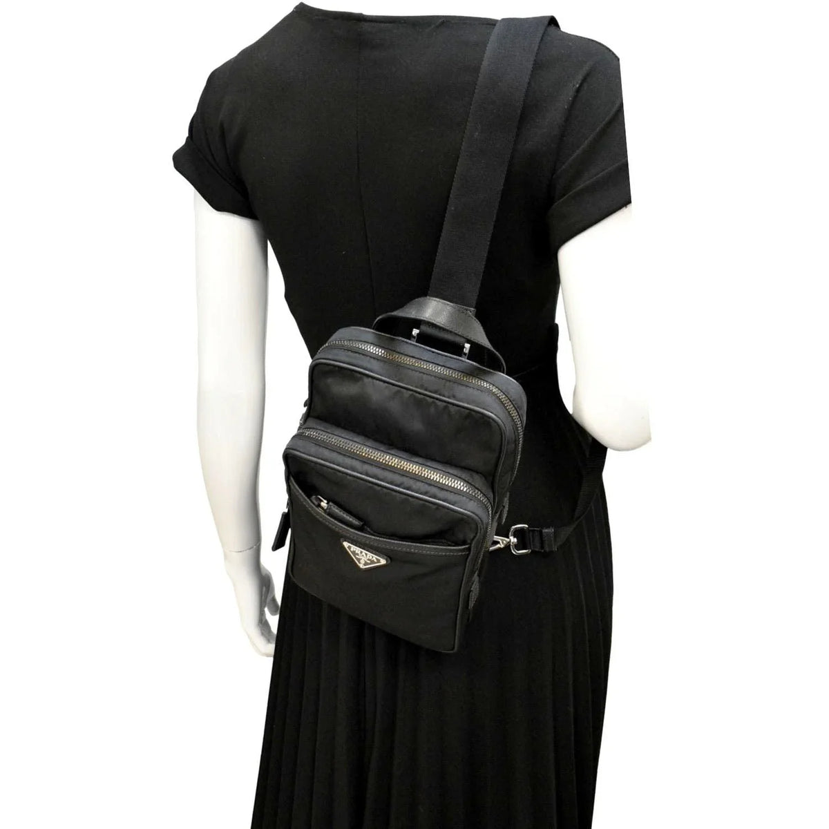 Pre-owned PRADA 2vz026 Nylon Backpack Bag Midnight