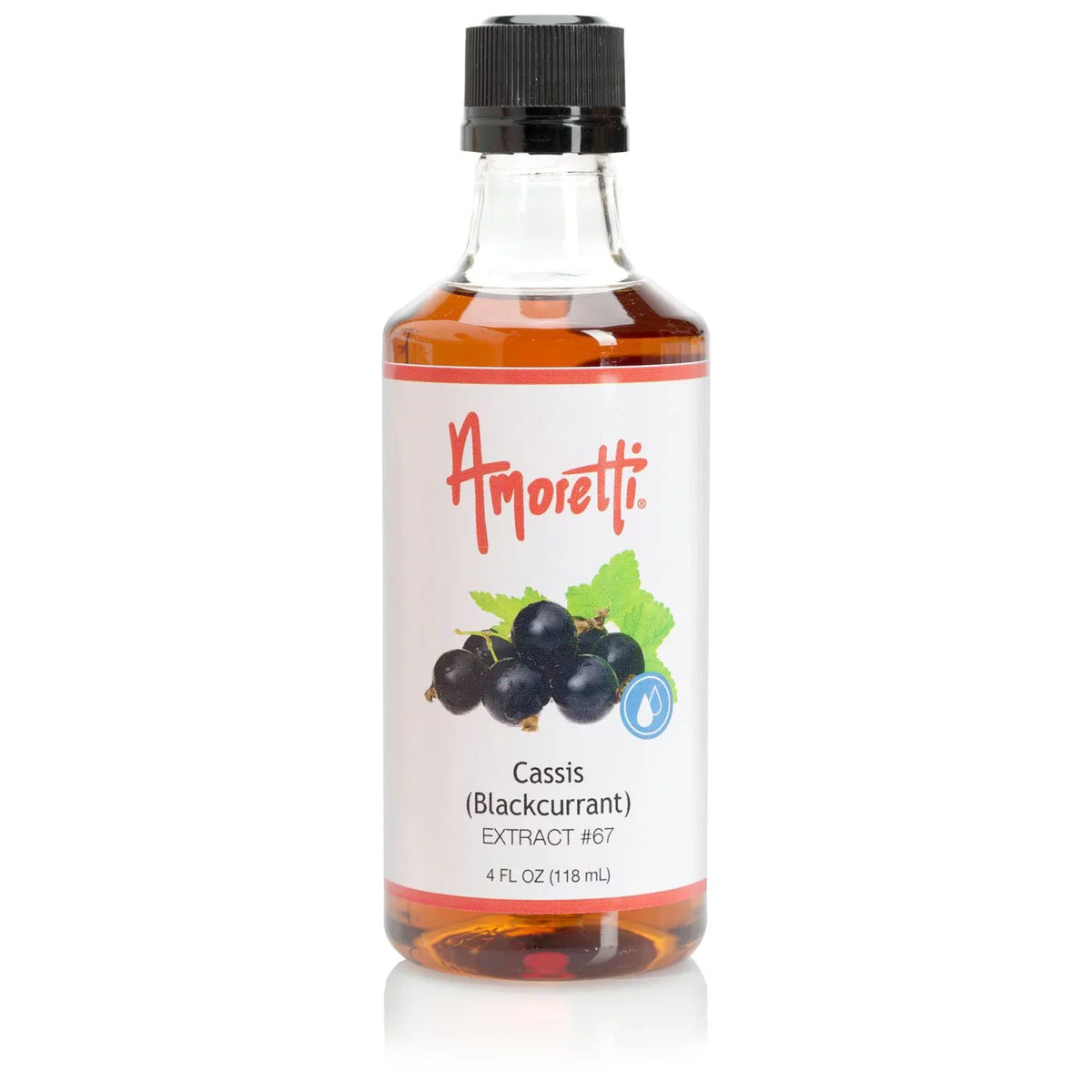 Amoretti - Cassis Charcoal Extract Water Soluble 2 oz - Highly Concentrated & Perfect For Pastry, Savory, Brewing, and more, Preservative Free, Vegan, Kosher Pareve, Keto Friendly