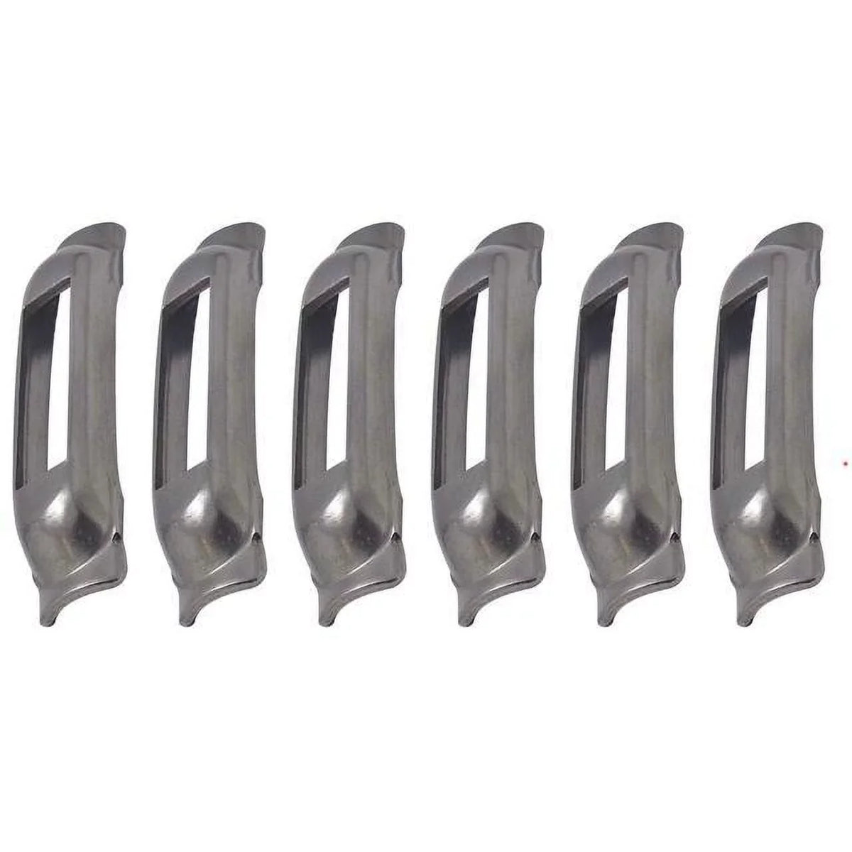 Weld-On Contoured Unfinished SNAP-LOC E-Track Single Strap Anchor 6-Pack (zinc rust protection), Logistic Tie-Down for Pickups, Trucks, Trailers