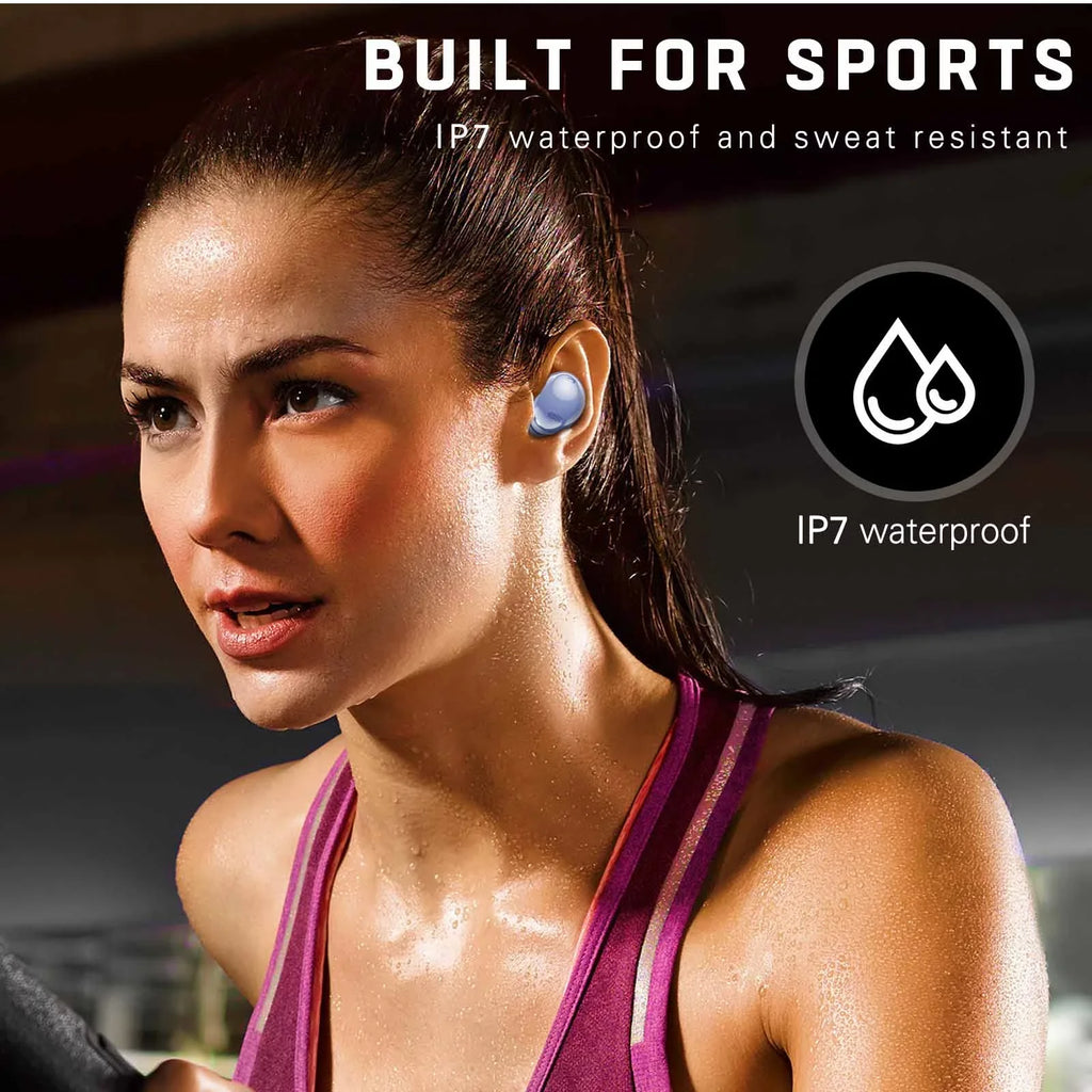 UrbanX Street Buds Pro Bluetooth Earbuds for Infinix Smart 2 HD True Wireless, Noise Isolation, Charging Case, Quality Sound, Water Resistant (US Version) - Amethyst Purple
