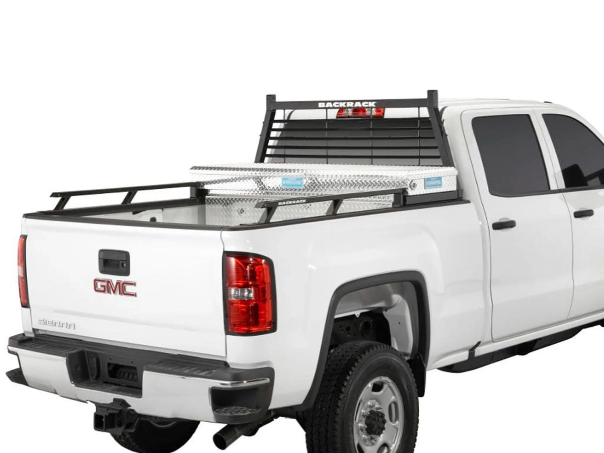 BACKRACK by RealTruck Side Rails to use w/ Standard Bed | Onyx No Drill | 65509 | Compatible with 2017-2020 Ford F-250/F-350 6.5' Bed