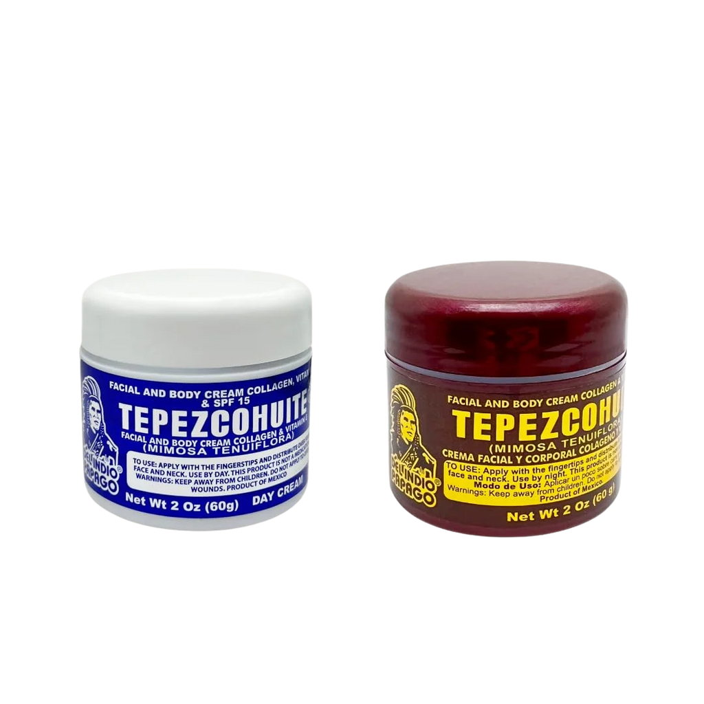 Del Indio Papago Tepezcohuite Day Cream (2oz) + Night Skin Cream (2 oz) BEAUTY COMBO!! Tepezcohuite