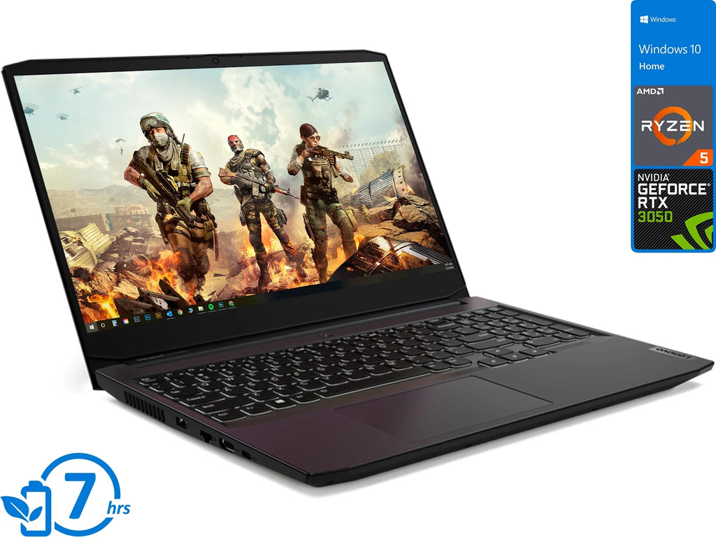 Lenovo IdeaPad 3 Gaming Laptop, 15.6" 120Hz FHD Display, AMD Ryzen 5 5600H Upto 4.2GHz, 8GB RAM, 512GB NVMe SSD, NVIDIA GeForce RTX 3050, HDMI, Wi-Fi, Bluetooth, Windows 10 Home (82K20013US)