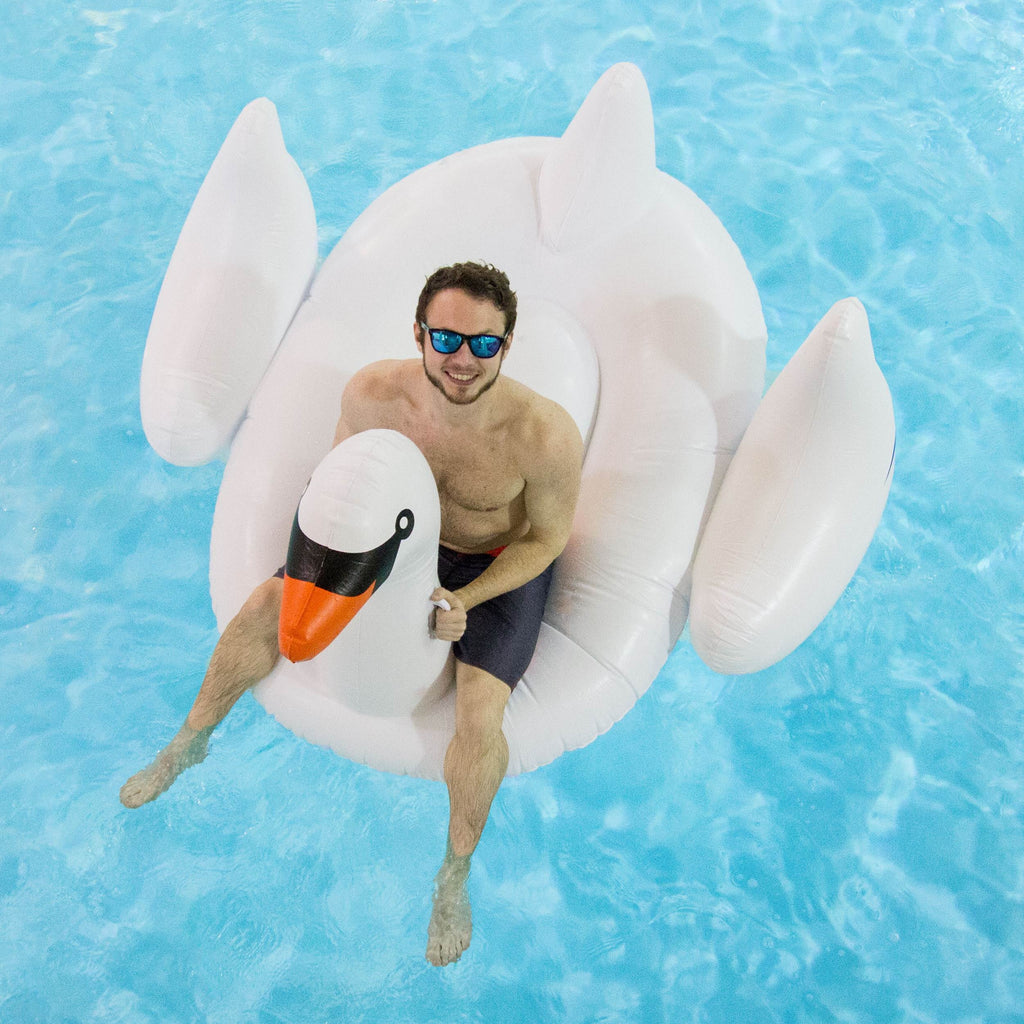 3-Pack Swimline Giant Inflatable Ride-On Inch Swan Floats | 3 x 90621