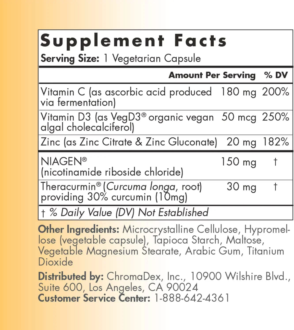 TRU NIAGEN Immune Support Supplement - Daily Defense - Vitamin C from Fermentation, Vegan Vitamin D3 2000 IU, Zinc, Plus Theracurmin (Curcumin) + Multi Award-Winning NAD Boosting Niagen 150mg 30ct