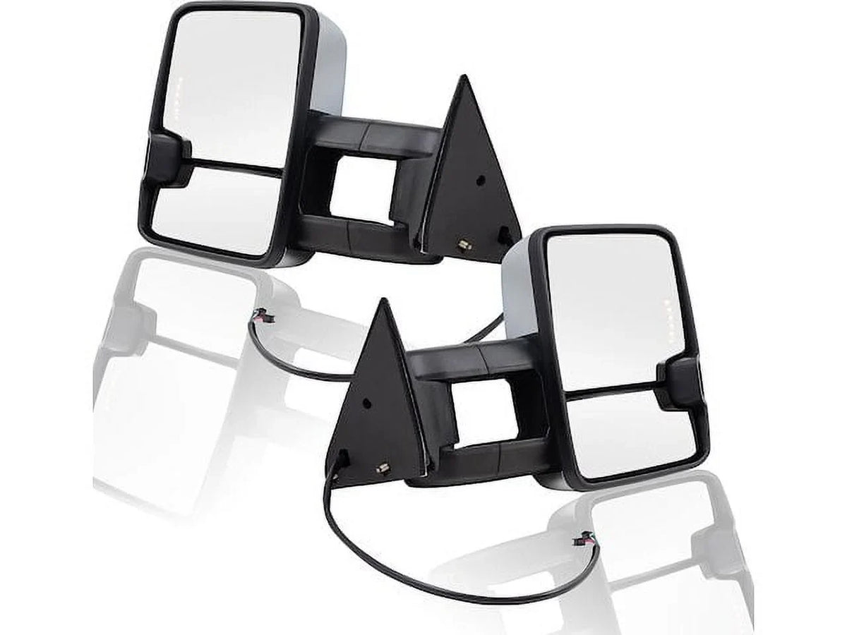 Towing Mirror Set - Compatible with 1988 - 1999 Chevy K1500 LS 4WD 1989 1990 1991 1992 1993 1994 1995 1996 1997 1998