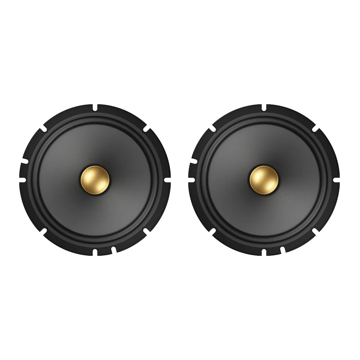 Pioneer TS-A1601C 5-1/4-In. 350-Watt 2-Way Component Speakers Charcoal and Gold, Max Power 2 Pack, TS-A1601C
