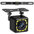 Car Backup Camera, Rear View Camera Ultra HD 12 LED Night Vision,Waterproof Reverse Camera 140 Wide View Angel with Multiple Mount Brackets for Universal Cars,SUV,Trucks,RV and More (HD)