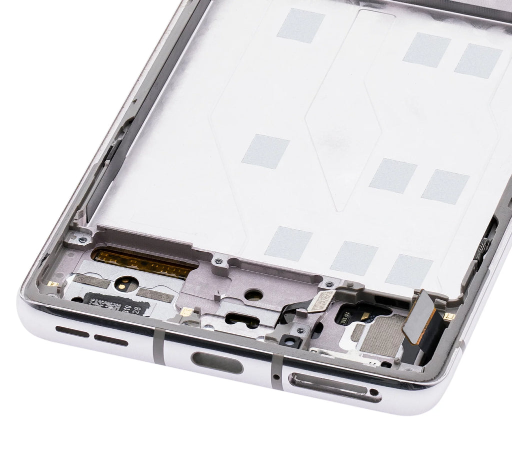 Replacement OLED Assembly With Frame Compatible For OnePlus 8 / 5G (Non-Verizon 5G UW Frame) (Refurbished) (Polar Silver)