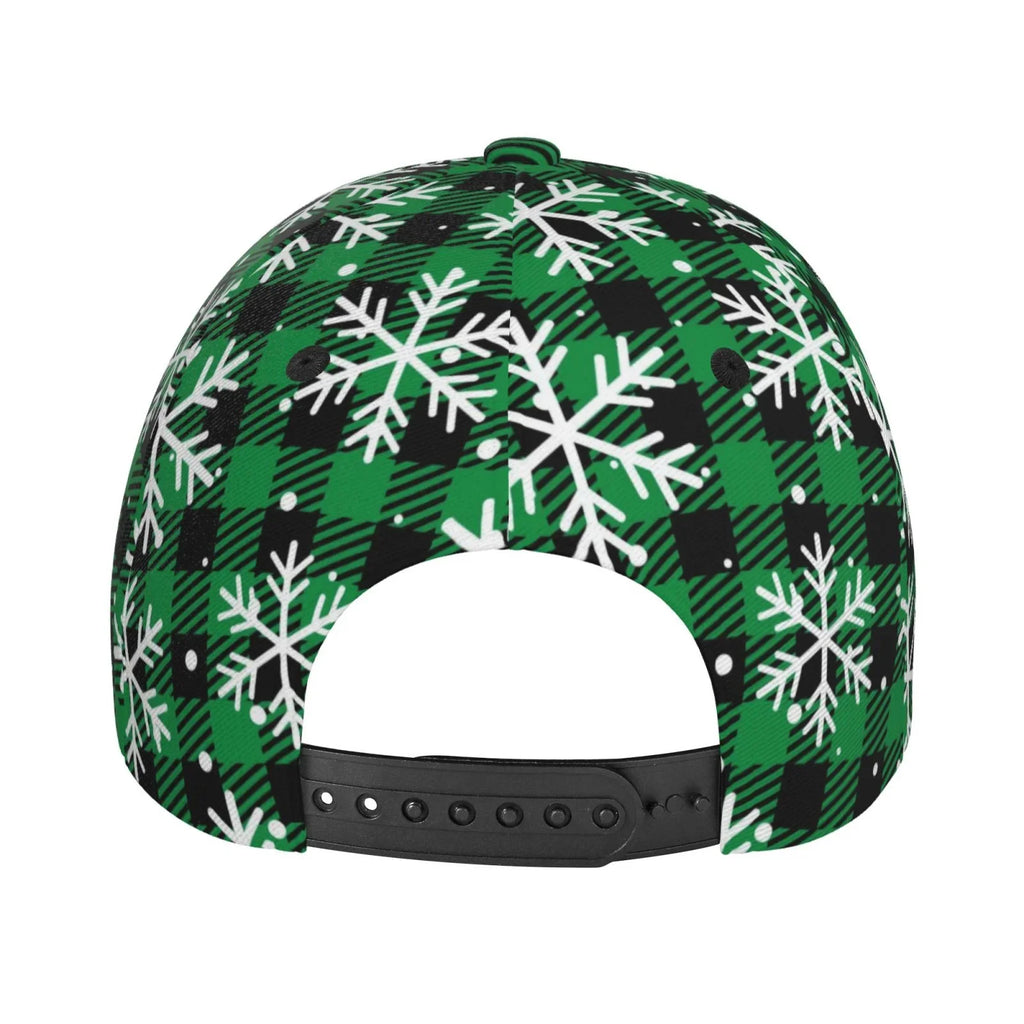 Balery Baseball Cap Adjustable Size for Running Workouts and Outdoor Activities All Seasons Dad Hat(Christmas Pattern At Buffalo Plaid)