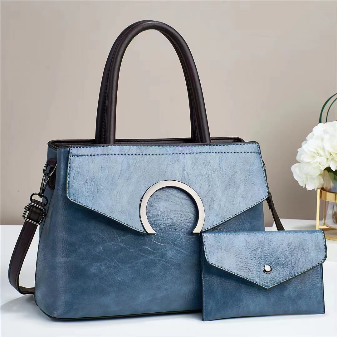 Junior Baobao Women's 2023 New European and American Handheld Women's Bag Fashion One Shoulder Women's Luggage Two Piece Set Mother Bag