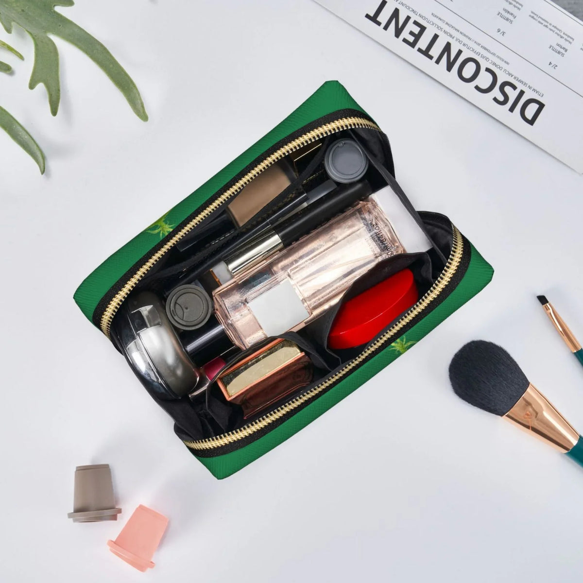 Funny Unit Cosmetic Bag Makeup Organizer Leather Portable Pouch Gift Travel Toiletry Bag Storage Purse