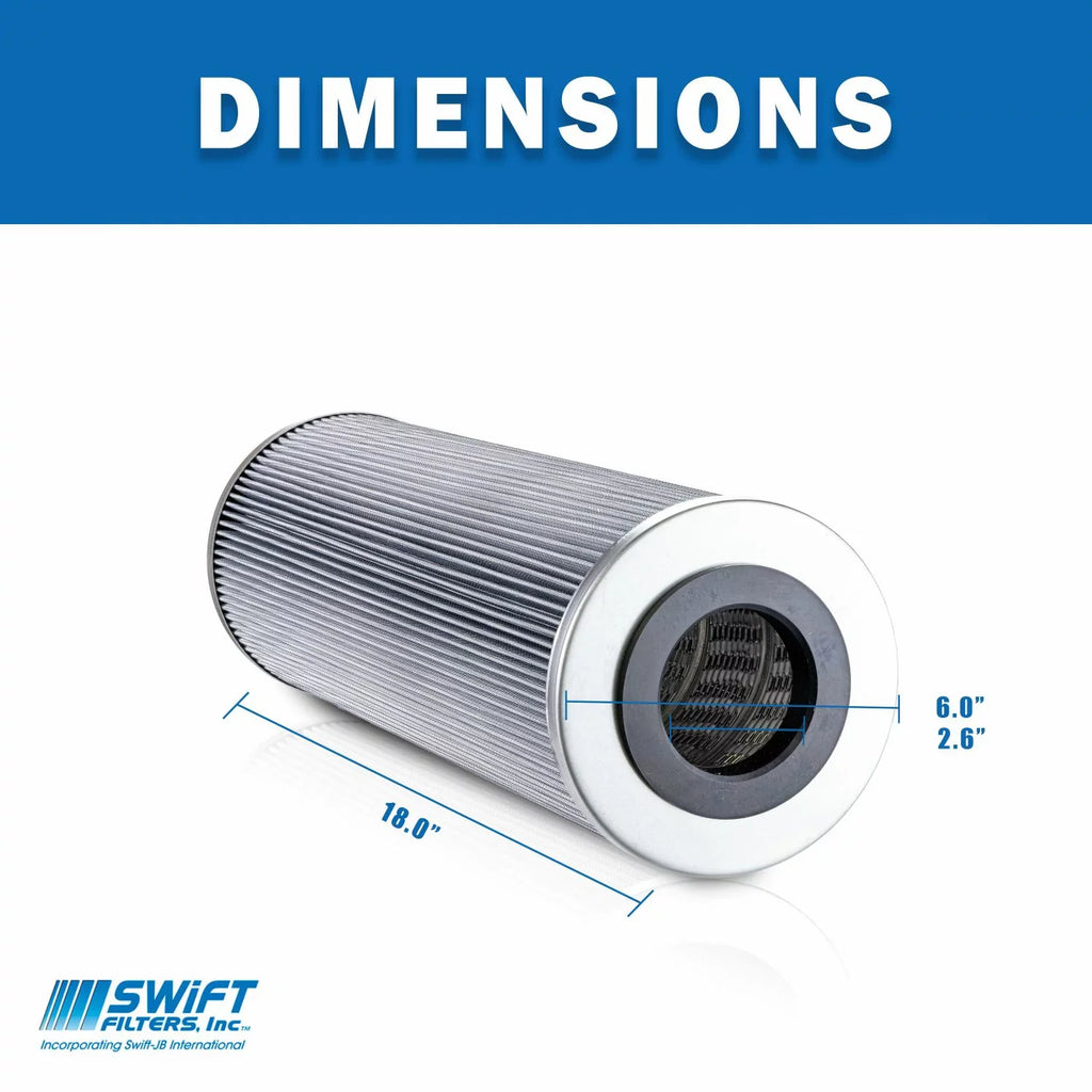Direct Interchange for COMMERCIAL 9053-5002 Cartridge Filter Element Microglass 6 Micron