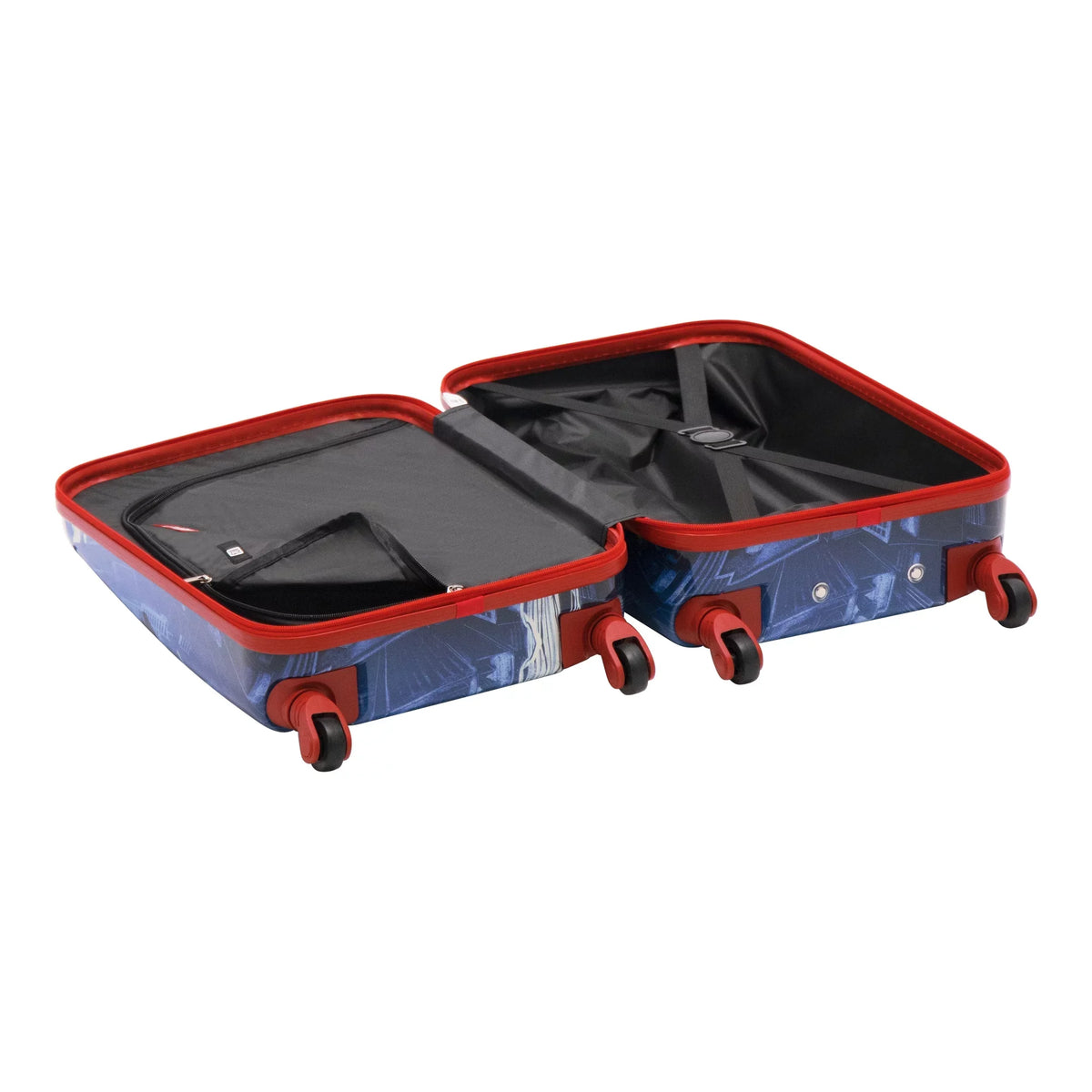 Marvel Spider-Man 21 Unit Kids Rolling Luggage, Hardshell Carry On Suitcase with Wheels, Blue