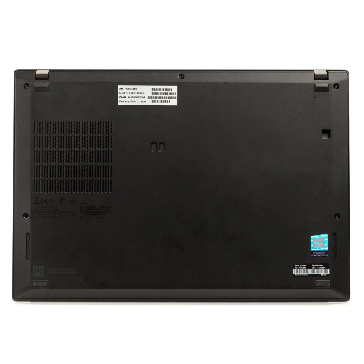 Used Lenovo ThinkPad T14s 14" Touch Screen Laptop Core i5 16GB 512GB SSD M.2 Integrated Graphics Win 11 Pro 1 Yr Wty B v.WCA