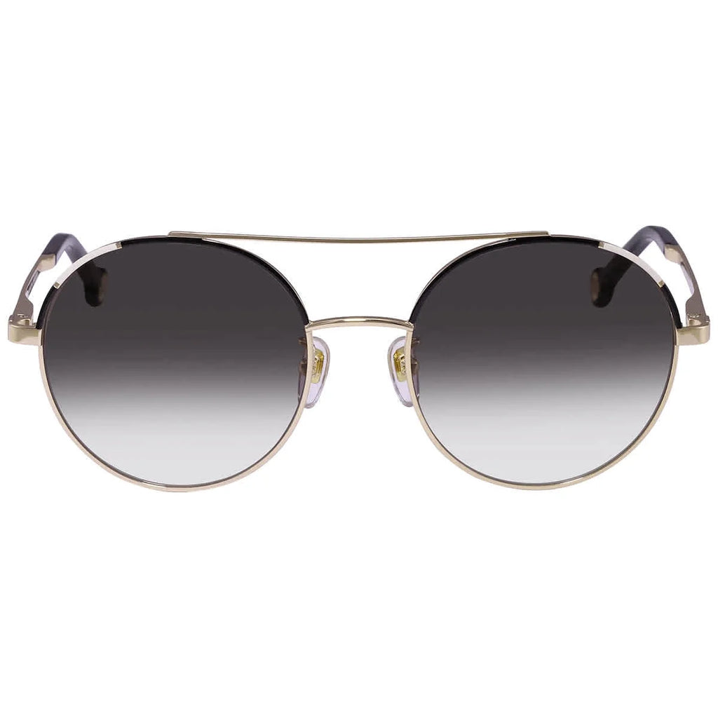 Carolina Herrera Gradient Grey Round Ladies Sunglasses SHE173 0301 53