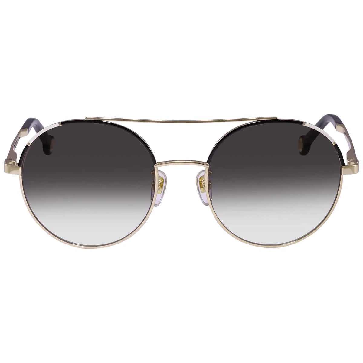 Carolina Herrera Gradient Grey Round Ladies Sunglasses SHE173 0301 53