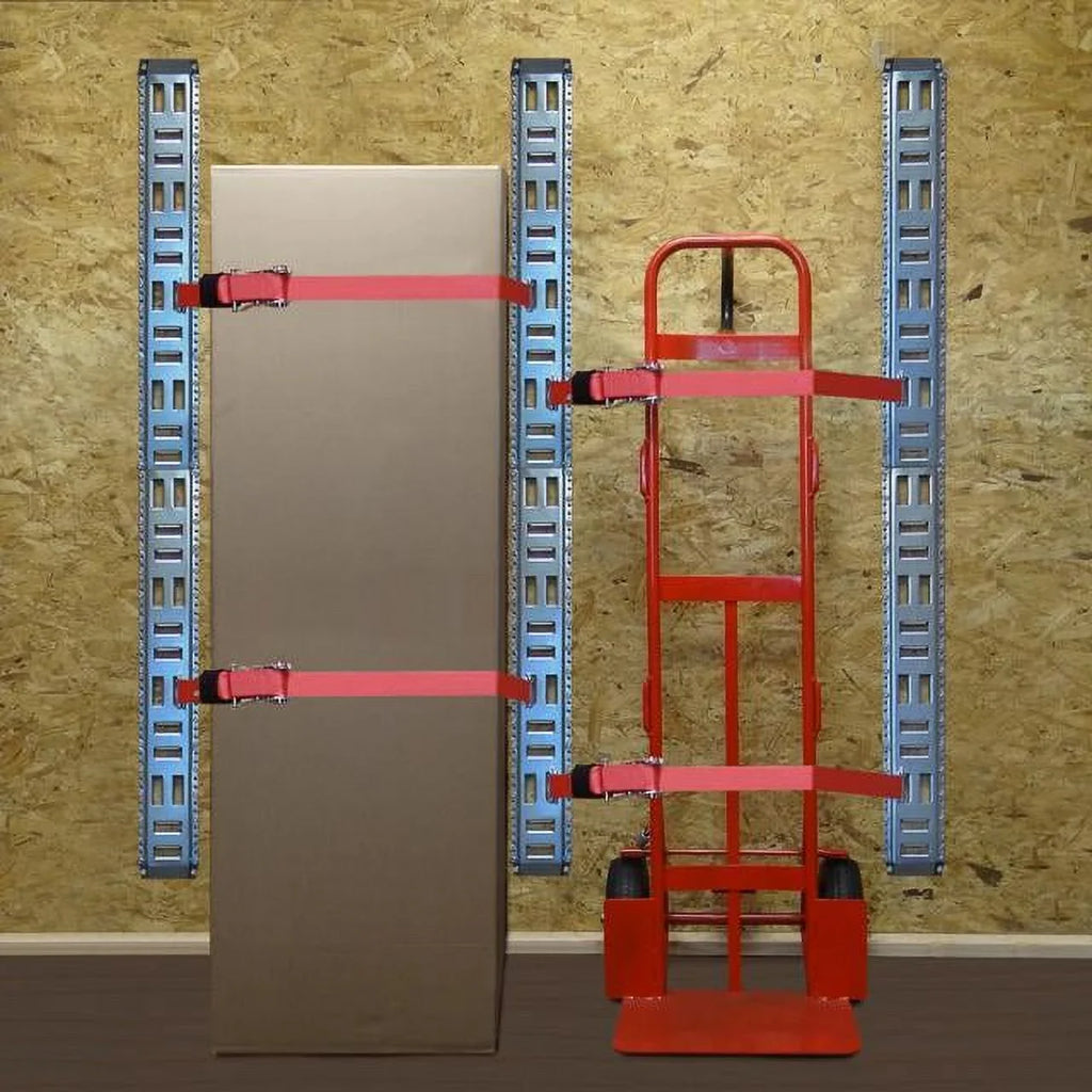 SNAP-LOC Fast-Track E-Track 32 Centimeter 4-Pack USA Galvanized Steel Horizontal Vertical, Logistic Tie-Down for Pickups, Trucks, Trailers