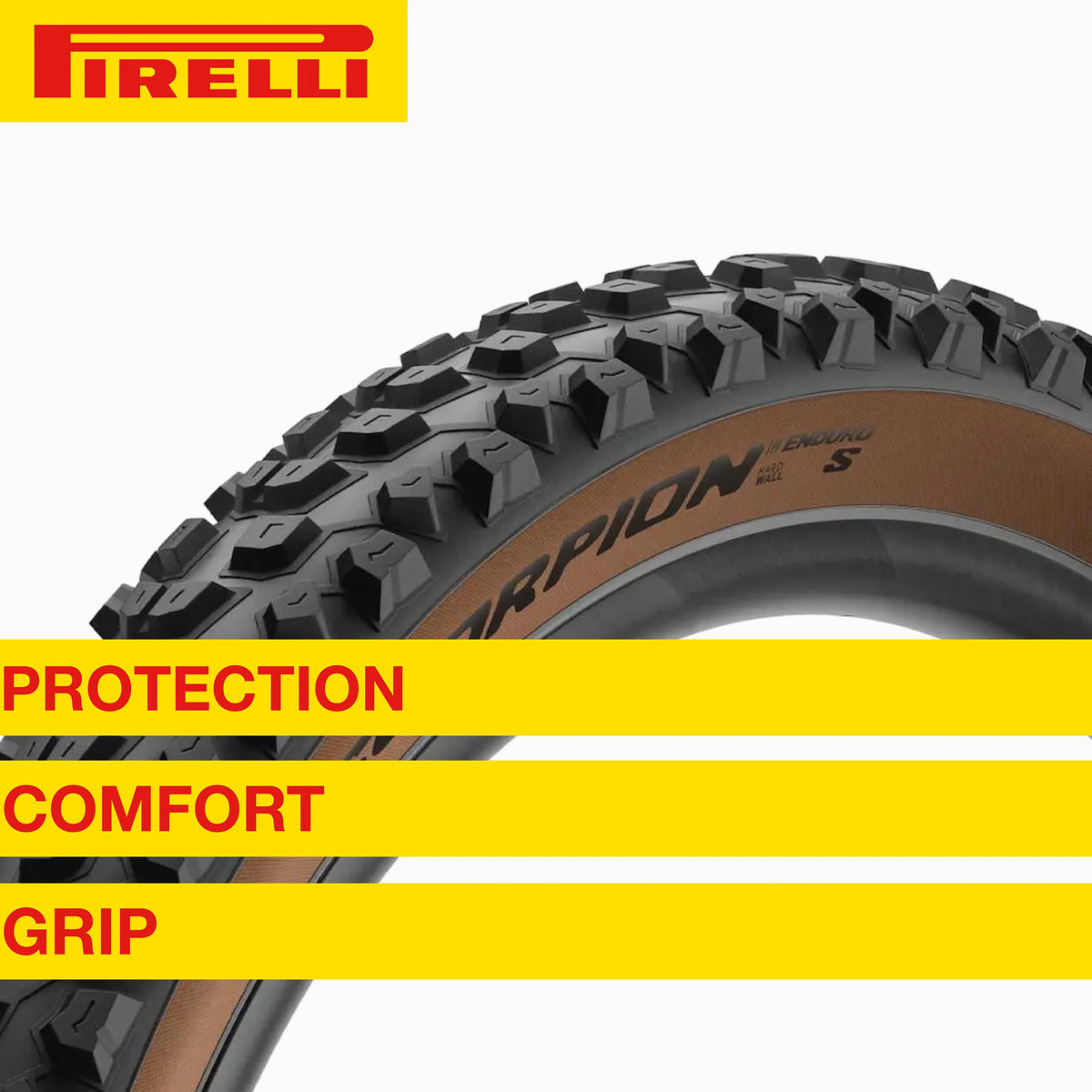 Pirelli Scorpion Enduro S Classic 29" x 2.4 Mountain Bicycle Tire Unmatched Grip and Reliability for Extreme Enduro Riding Tubeless Ready Unit TLR Enhanced ProWall MTB Casing + SmarTUBE 23/32-622