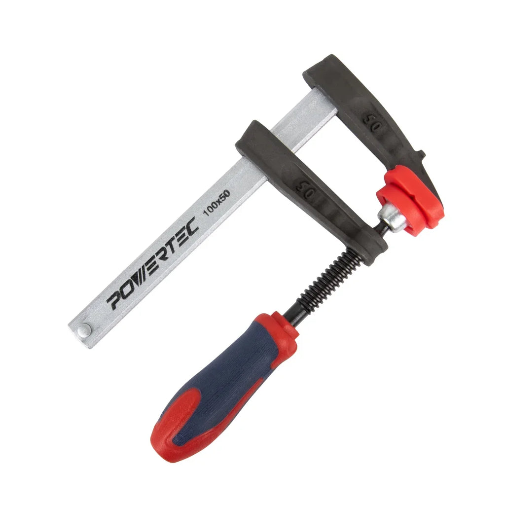 POWERTEC 4PK Inch F Clamp Heavy Duty F Style Bar Clamps for Woodworking, 330 lb Capacity each (71591-P2)