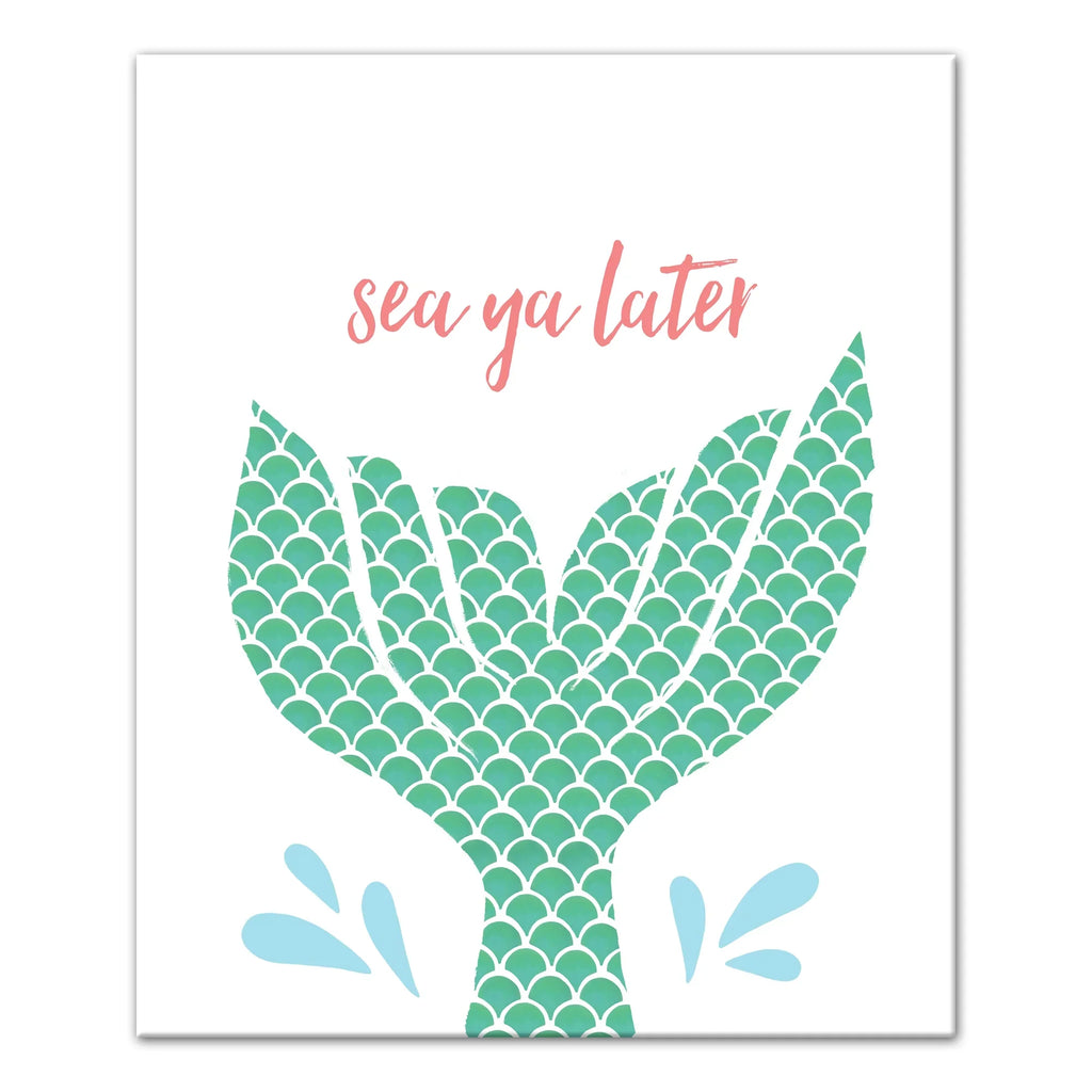 Creative Products Sea Ya Later Mermaid 20x24 Canvas Wall Art