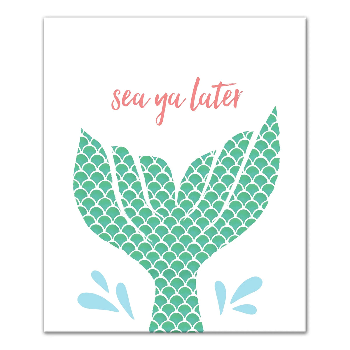 Creative Products Sea Ya Later Mermaid 20x24 Canvas Wall Art