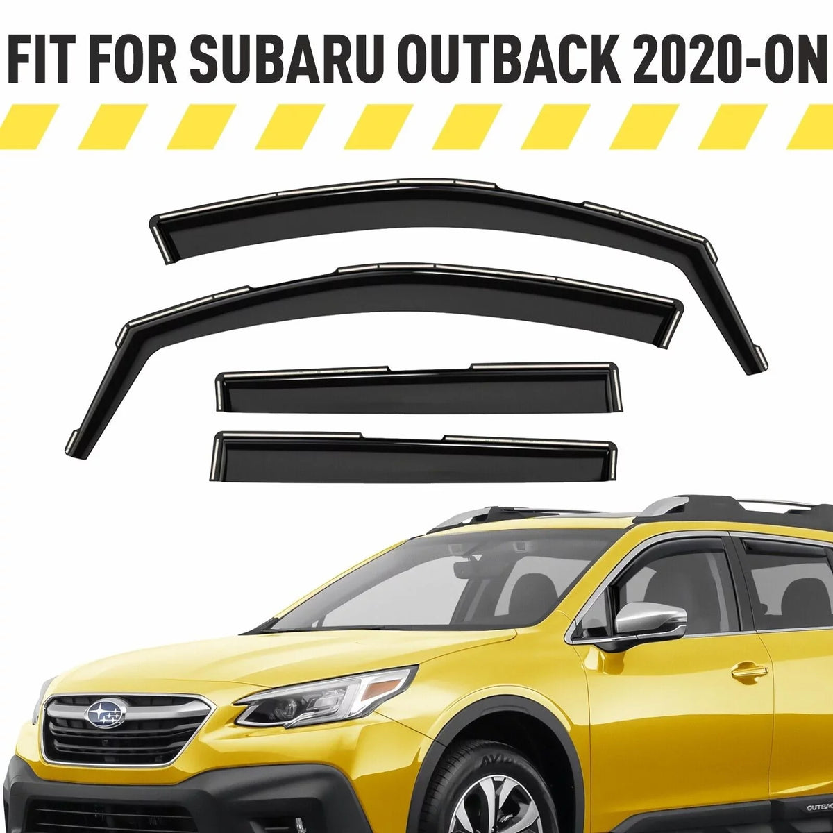 AEROGUYS In-Channel Window Deflectors Extra Durable Window Visors Rain Guards Fit for Subaru Outback 2020-2024, Sun Visors, Wind Deflectors, Vent Visors, Car Accessories - 4pcs. AG0268