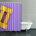 WOPOP Sports Ware For Gym Sport Concept Sporting Items On Purple Or Yellow Dumbbell Shower Curtain Bathroom Curtain 48x72 Unit