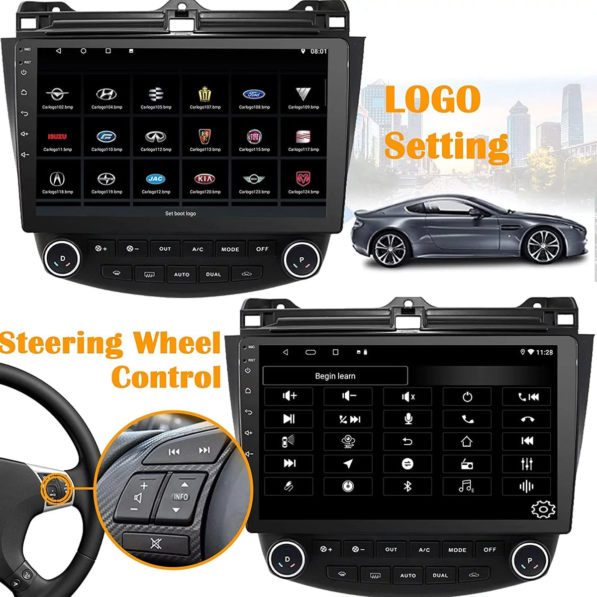 Binize Car Stereo Featuring CarPlay&Android Auto 10 Centimeter Android10 for Honda Accord 7th 2003 2004 2005 2006 2007
