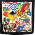 Pre-Owned Gucci Silk Scarf Muffler Stole Onyx x Multicolor GUCCI | Ladies (Good)