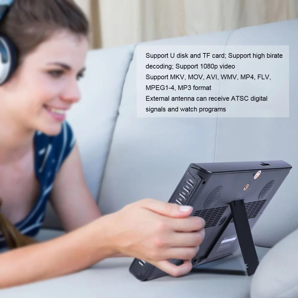 LEADSTAR 10 Centimeter Portable Digital ATSC TFT Screen Freeview LED TV Video Player for , USB Card Support