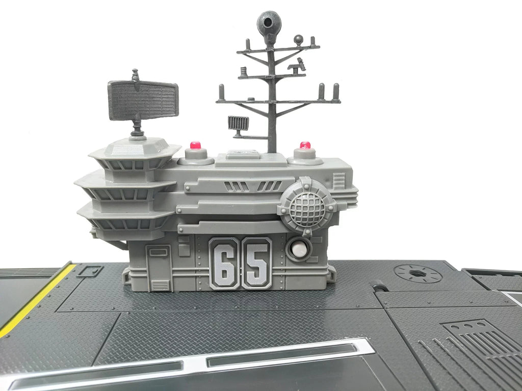 31 Centimeter Toy Aircraft Carrier with Sound Effects Military Vehicles and 6 Drones