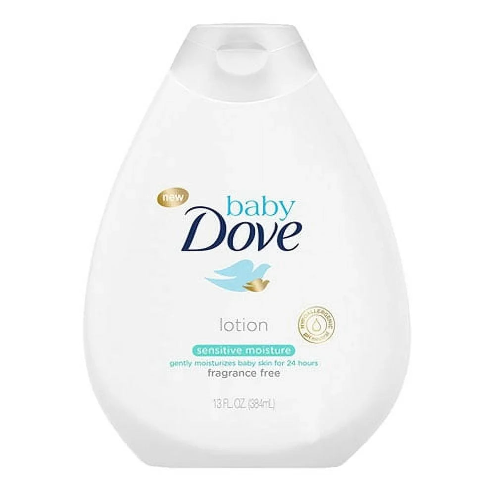 Dove Baby Sensitive Moisture Lotion, Fragrance Free, 13 Oz, 3 Pack