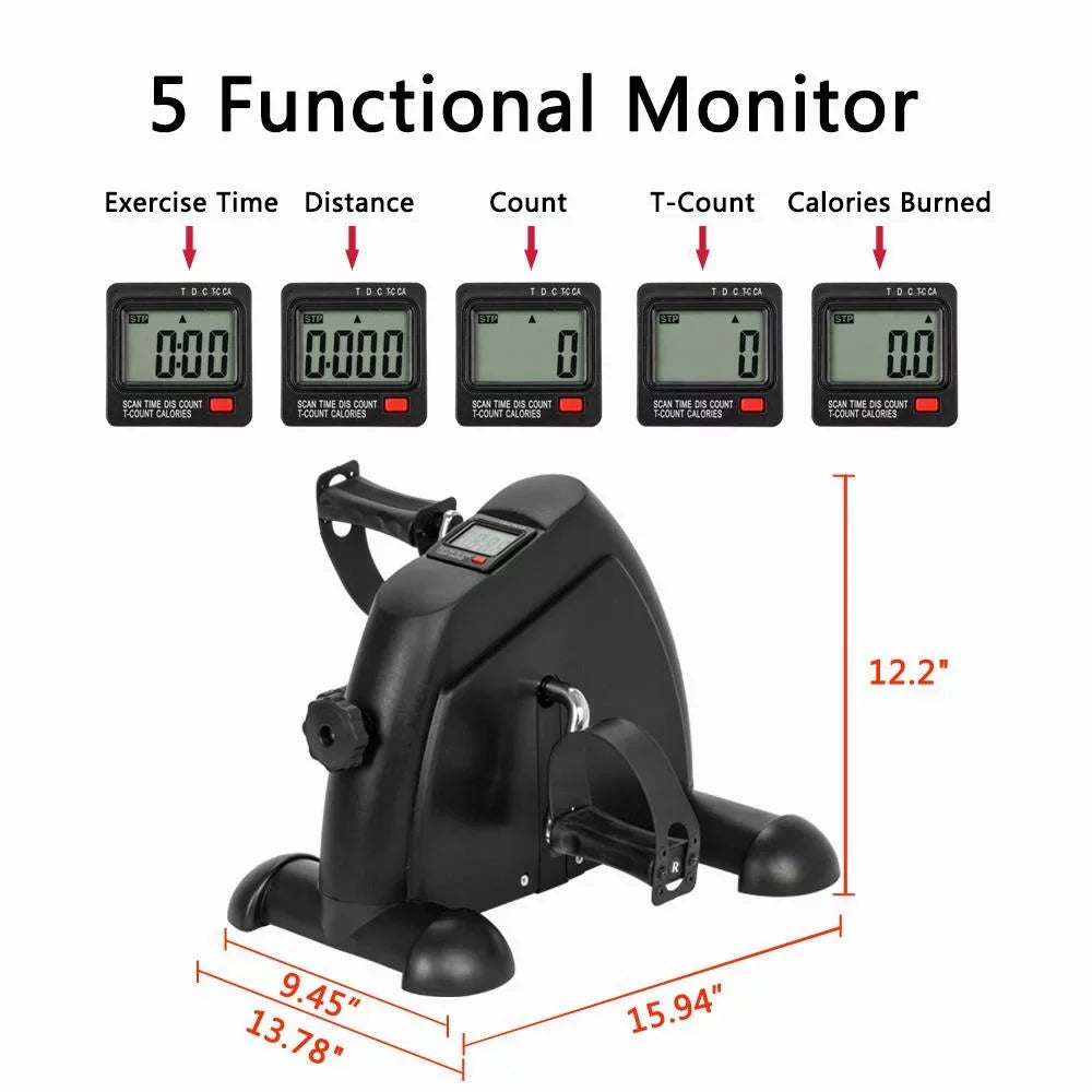 Winado Pedal Exerciser, Under Desk Mini Bike, for Arm and Leg Exercise, Midnight
