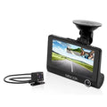 MNCD410T Full HD Front and Rear View 4" LCD Screen Dash Camera with 3-Channel Recording, Onyx