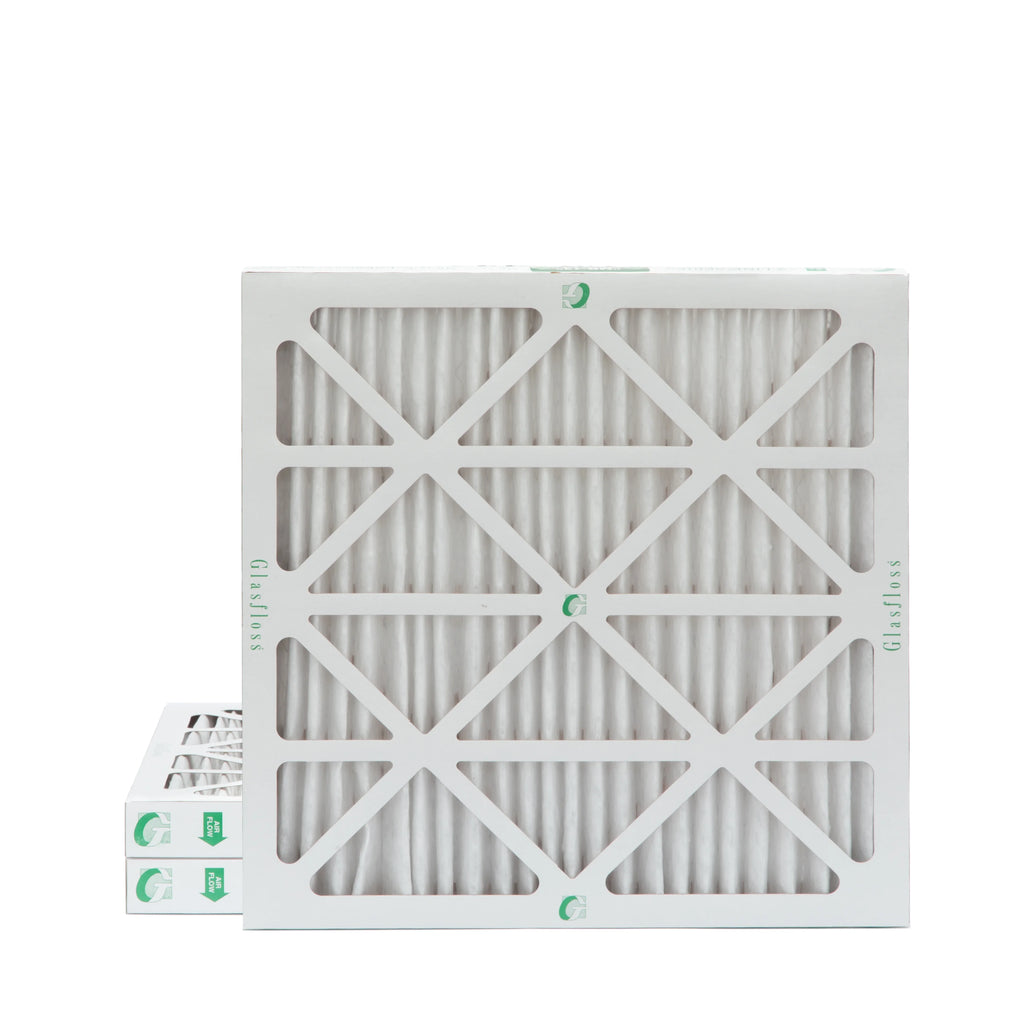 3 Pack of 24x24x2 MERV 13 Pleated 2" Centimeter Air Filters by Glasfloss. Actual Size: 23-3/8 x 23-3/8 x 1-3/4