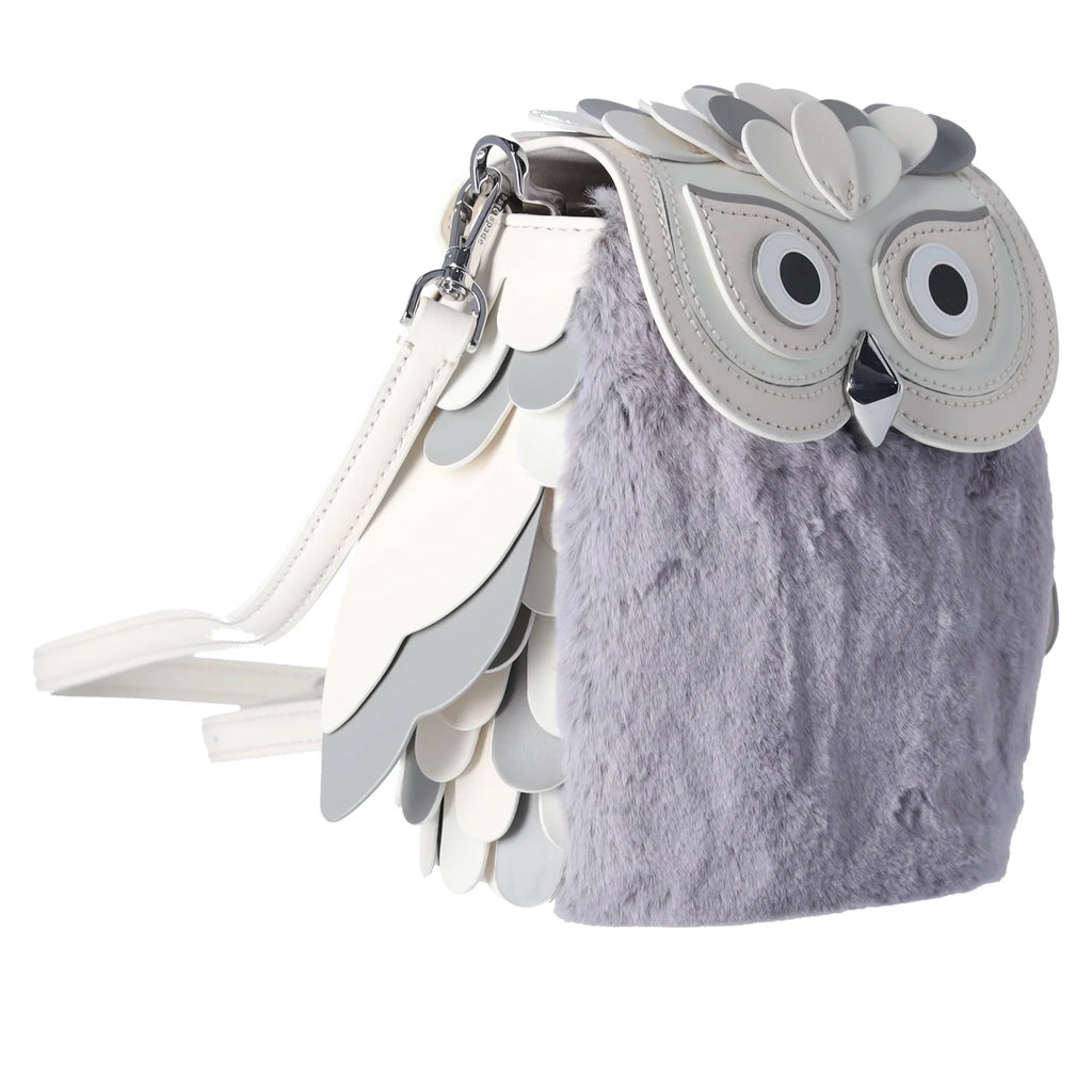 Kate Spade Hoot Gray 3D Owl Crossbody Bag Novelty Limited Edition