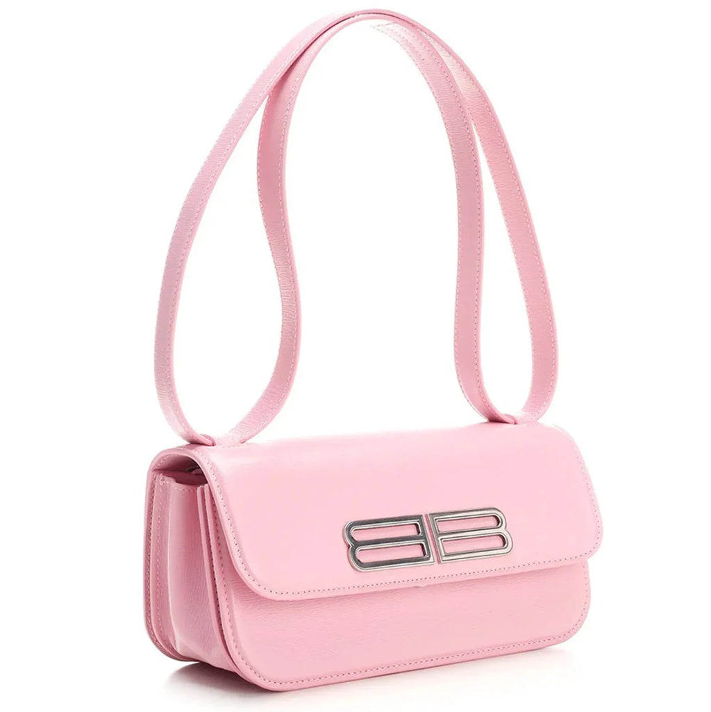 Balenciaga Women's Leather Gossip Shoulder Bag S in Pink